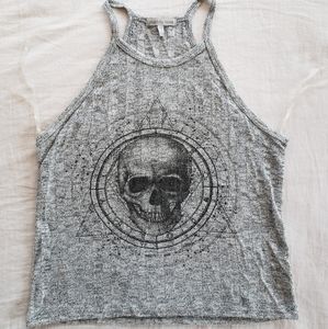 Charlotte Russe Gray Woven Tank Top